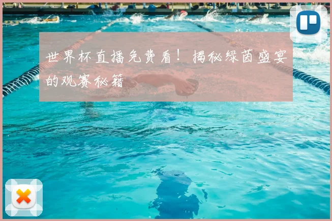 世界杯直播免费看!揭秘绿茵盛宴的观赛秘籍